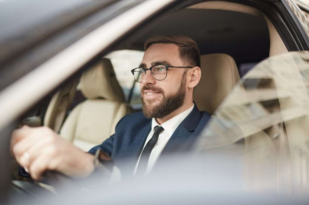 Driver driving the car